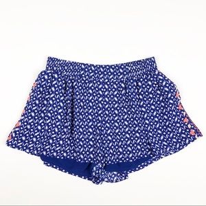 Miss Me Embroidered Ikat Print Blue Shorts Size M
